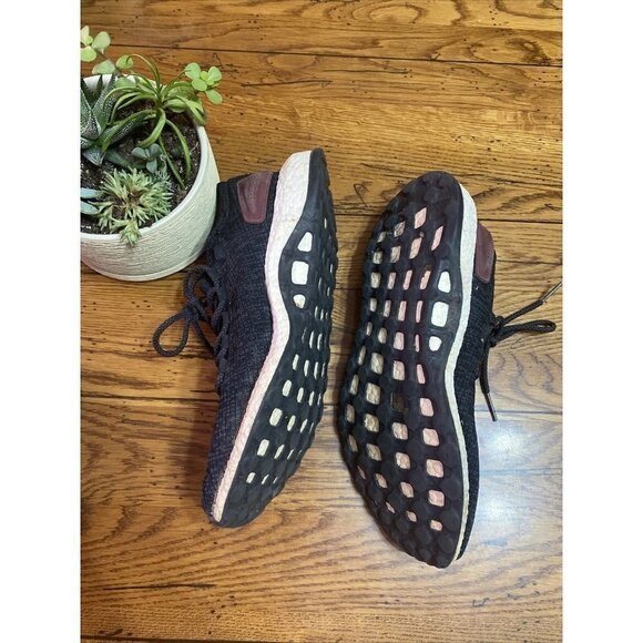 adidas Burgundy Core Black Cloud White Solar Red Running Shoes Mens 11 - Picture 3 of 6
